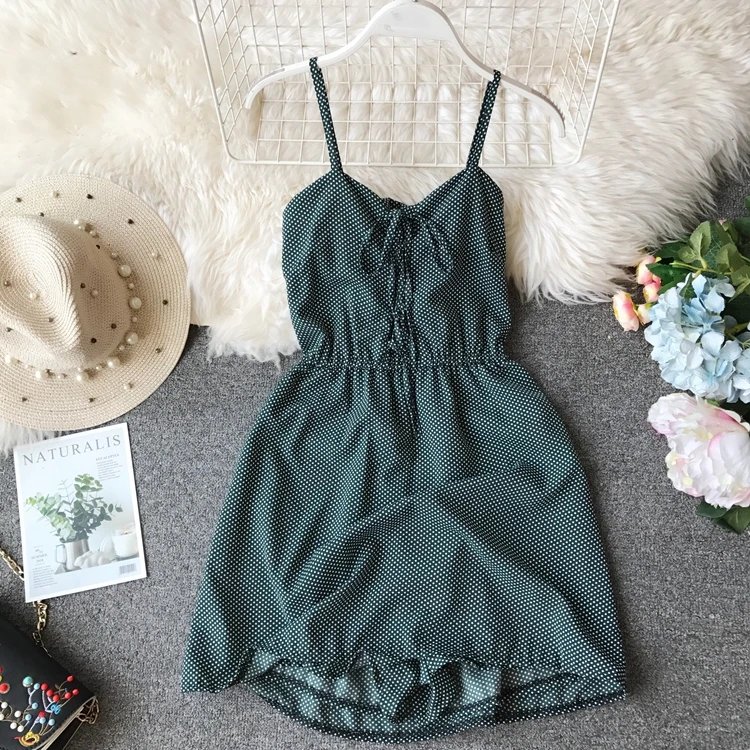 ALPHALMODA, летний женский пляжный комбинезон с цветочным принтом, на шнуровке, на груди, эластичный сзади, без рукавов, повседневный короткий шифоновый комбинезон