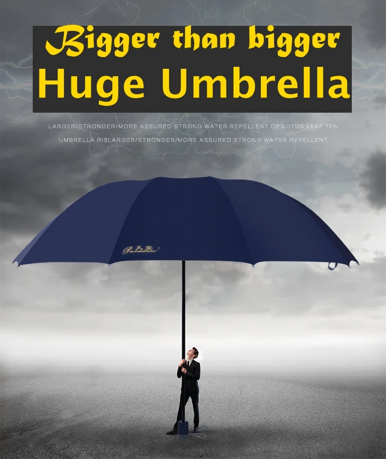 10 кости негабаритных складной зонтик от солнца двойного назначения сложенным