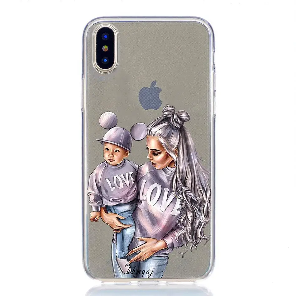Funda for iphone xs x max xr 7 8 6 6s plus case silicone soft treasure mom original coque phone back cover |