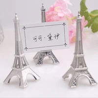 wedding favors evening in paris eiffel tower silver finish place card holder