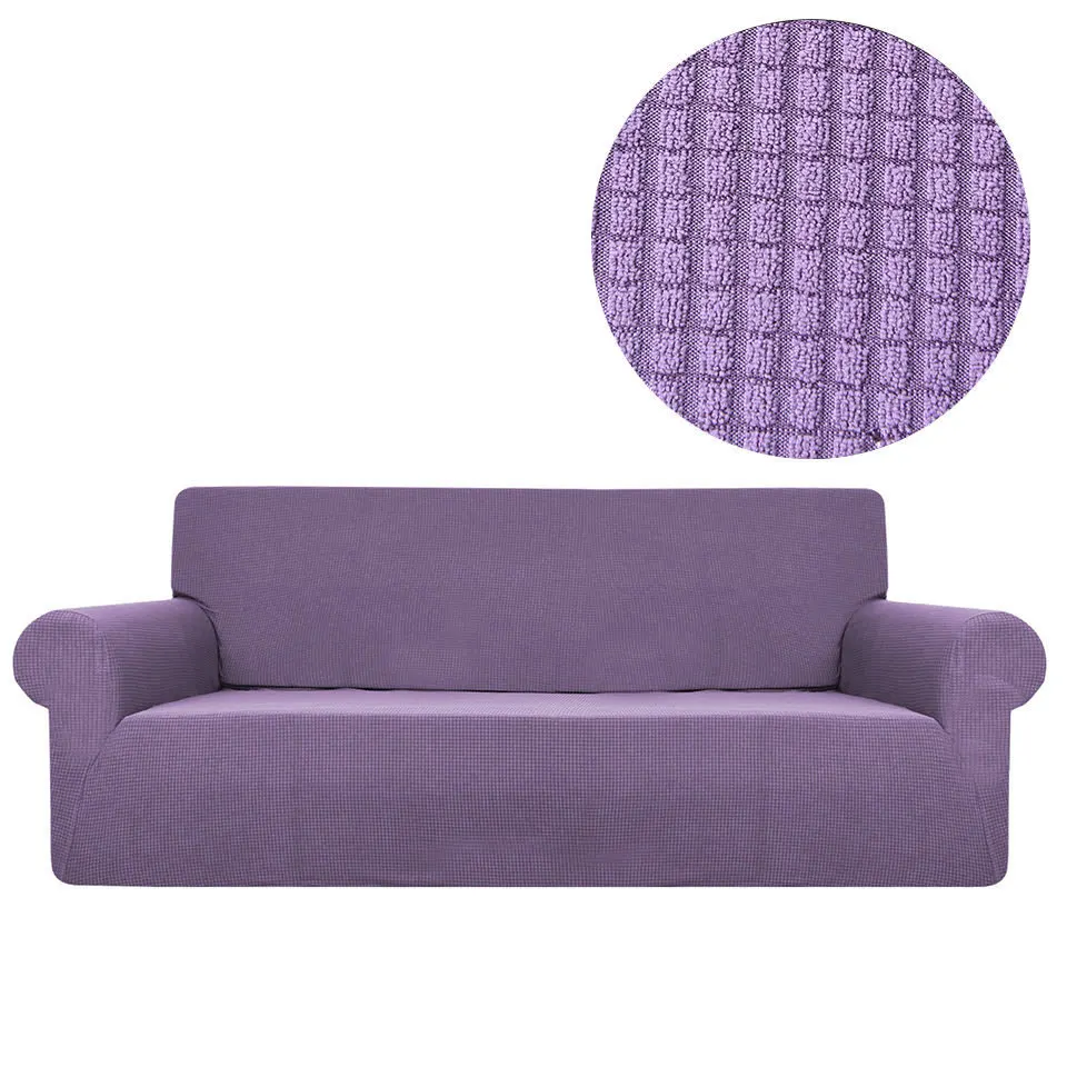Lilac colour Супер мягкий флисовый тканевый чехол для дивана, евро чехлы для диванов, угловой чехол для дивана для гостиной, чехлы для диванов - Цвет: Lilac colour
