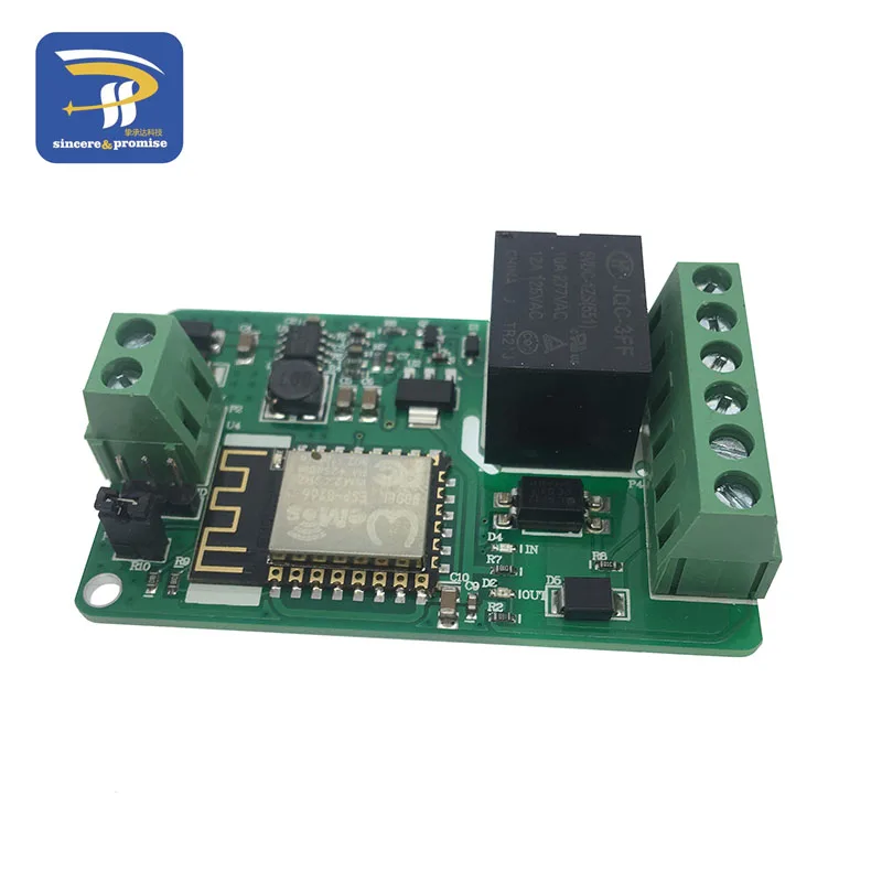Зеленый ESP8266 реле WI-FI модуль 10A 220V Сетевой Вход DC 7V~ 30 в 4 слоя доска телевизоры Вход автоматическая защита для wemos
