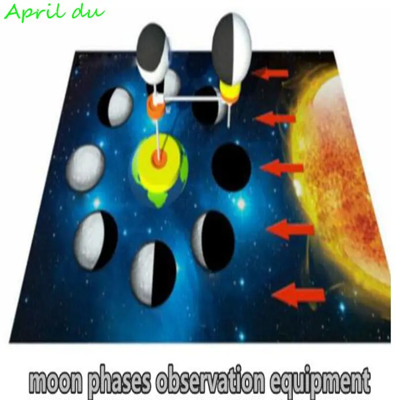 

April Du Children Creative Kid Scientific Toys Puzzle science toy diy assembled moon phase cause scientific experiment