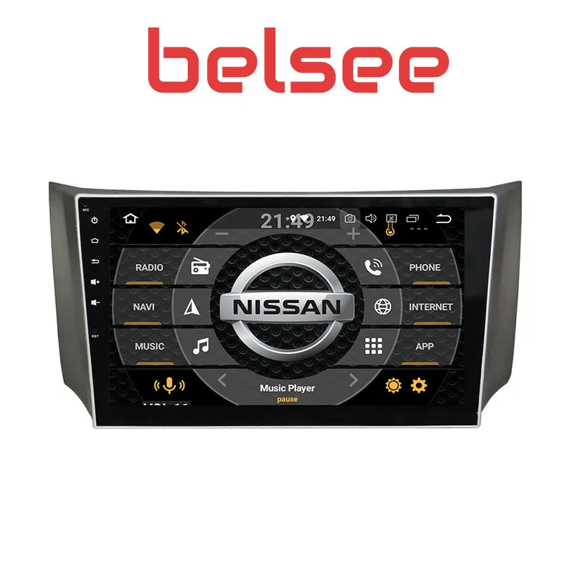 Belsee 10," ips экран стерео для Nissan Sylphy B17 Sentra 2012- Android 8,0 автомобильный Радио gps навигация Bluetooth Авторадио