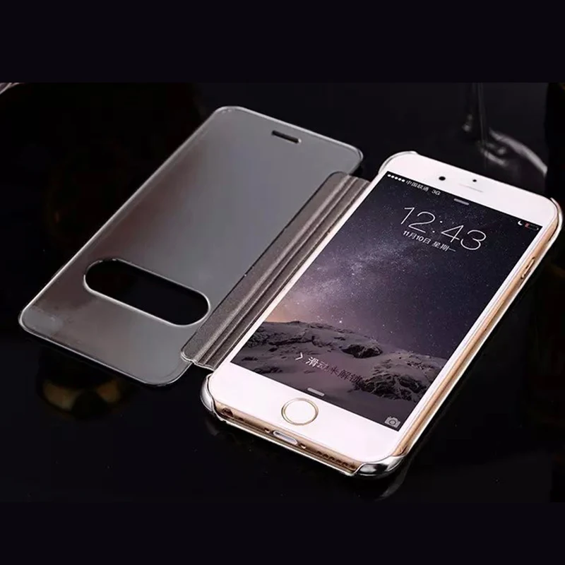 Роскошный зеркальный чехол для iPhone 6 6S 6plus из ПУ кожи | Мобильные телефоны и