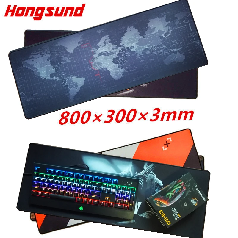Hongsund коврик для мыши большой игровой Коврик 800*300*3 мм с блокирующим краем Dota2 Diablo 3