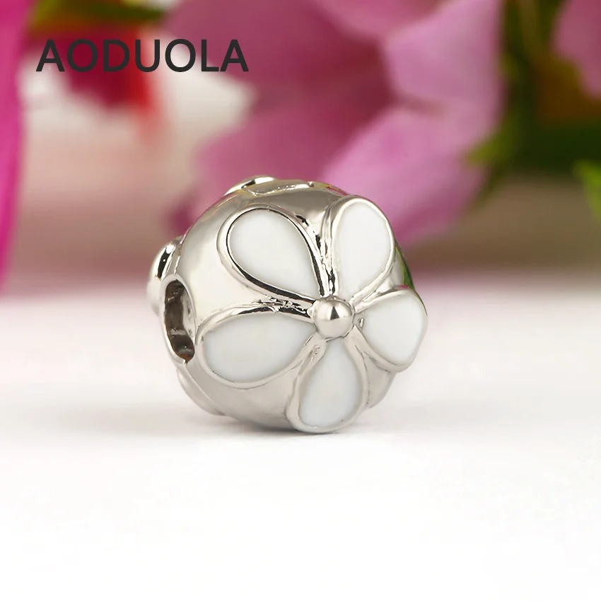 10 шт. посеребренный медный стоппер бусины с зажимом для цветов европейские