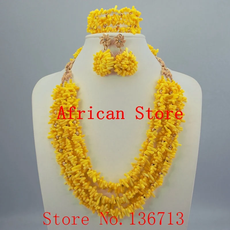 

Hot Nigerian Wedding African Coral Beads Jewelry Set Coral Beads Necklace Jewelry Set Free Shipping R215