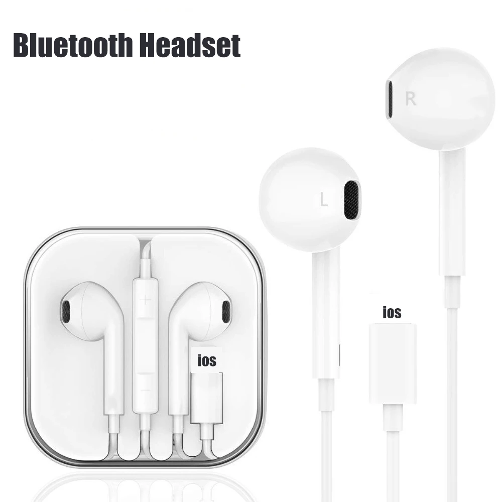 Вкладыши стерео Bluetooth Проводные Наушники для iPhone 8 Plus с микрофоном наушники IPhone 7 X