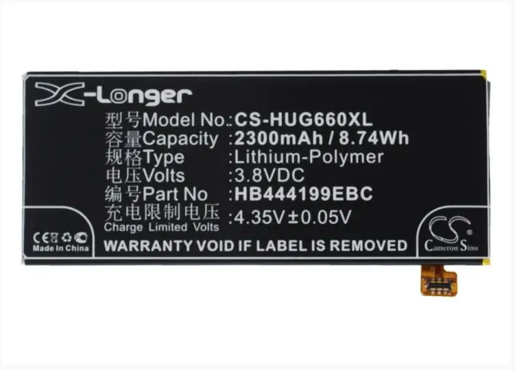 Аккумулятор Cameron Sino 2300 мАч для HUAWEI Ascend G660 L075 L75 HB444199EBC мобильных телефонов