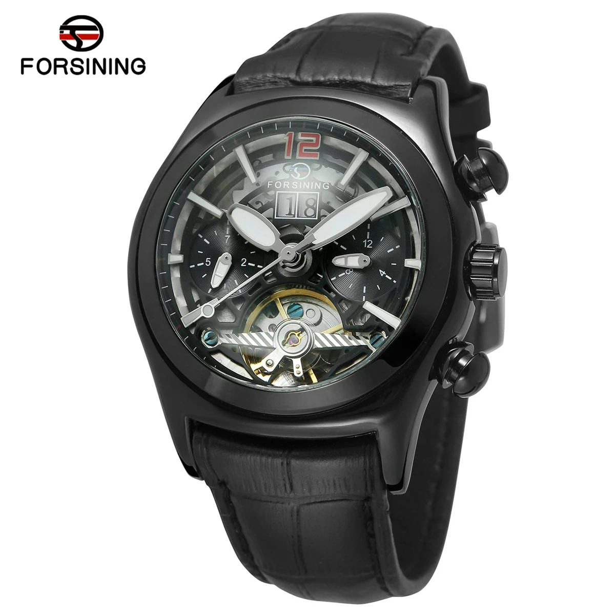 FORSINING золотые скелетоны Tourbillon механические часы Мужские Автоматические