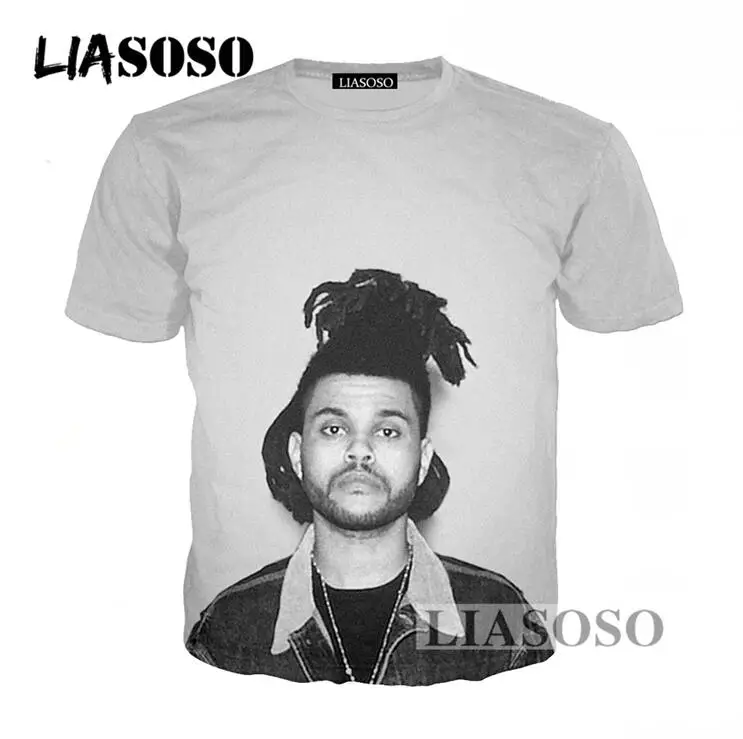 LIASOSO летние брендовые футболки певица хип хоп футболка с 3d принтом мужская и
