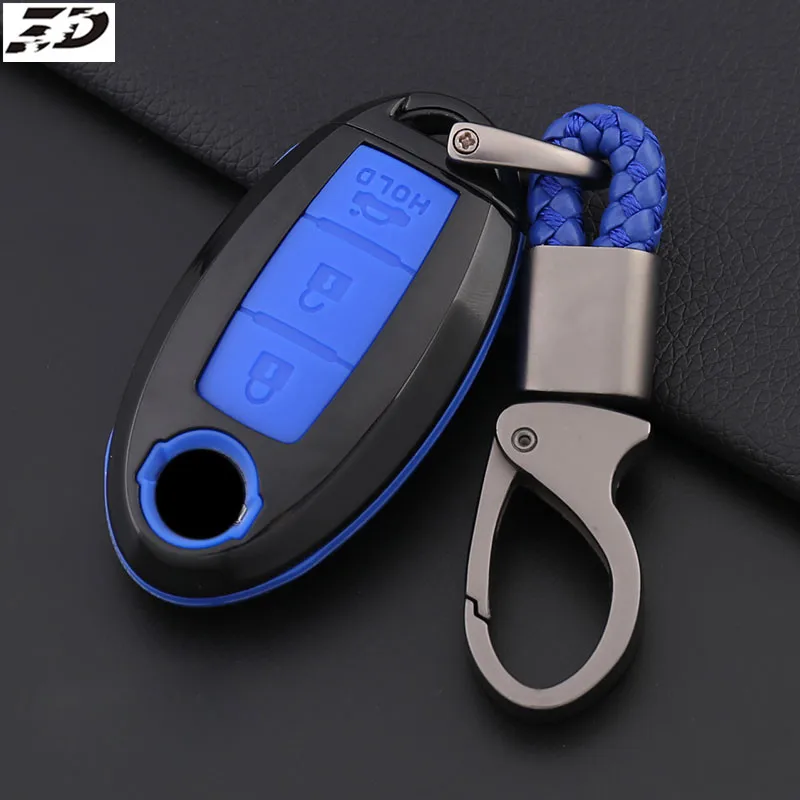 Carbon Fiber Silicone Fob Cover Key Cases For Nissan Versa Maxima Altima Rogue Armada Sentra Murano Infiniti FX35 QX60 Smart | Автомобили