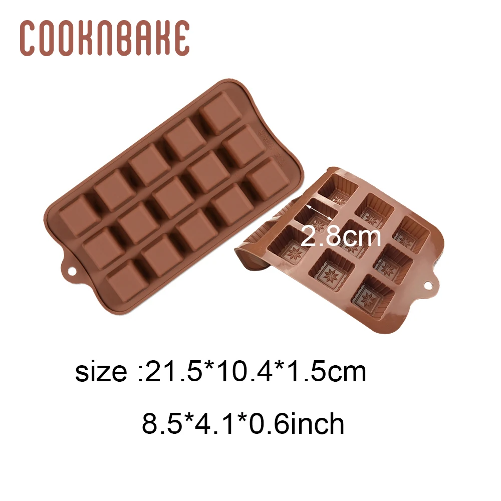 Силиконовая форма COOKNBAKE для шоколадных конфет квадратная торта силиконовая