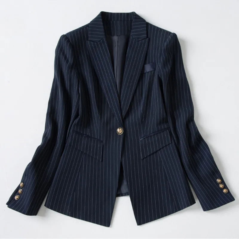 Женский костюм с юбкой в полоску длинным рукавом|ladies wear suits|blazer fashionblazer blazer |