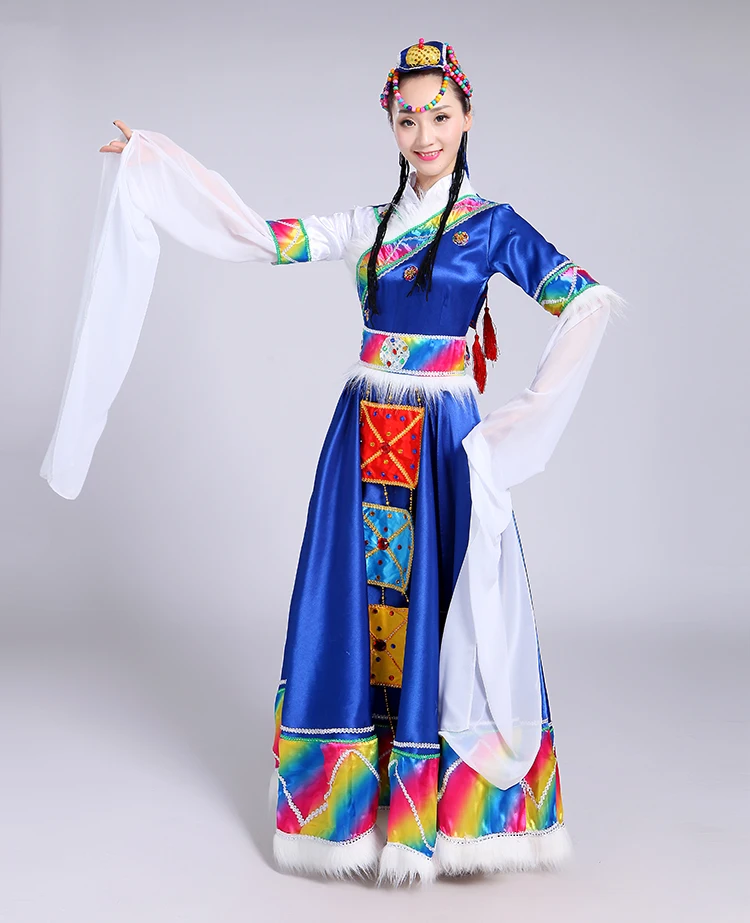 2018 New Tibetan Dance Costumes Minority Women's Jackets Sleeves Adult Mongolian Performance Clothing S-XXXL | Тематическая