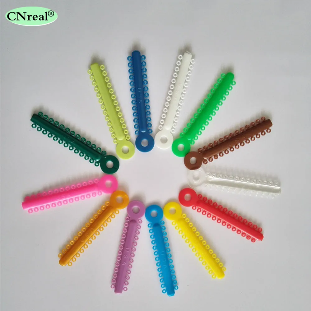 

1 Bag (40 Sticks) Dental Elastic Orthodontic Ligature Ties (1040 Ties) Assorted Color