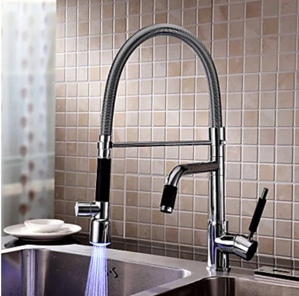 С современной хромированной отделкой светодиодный вращающийся высокий кухонный