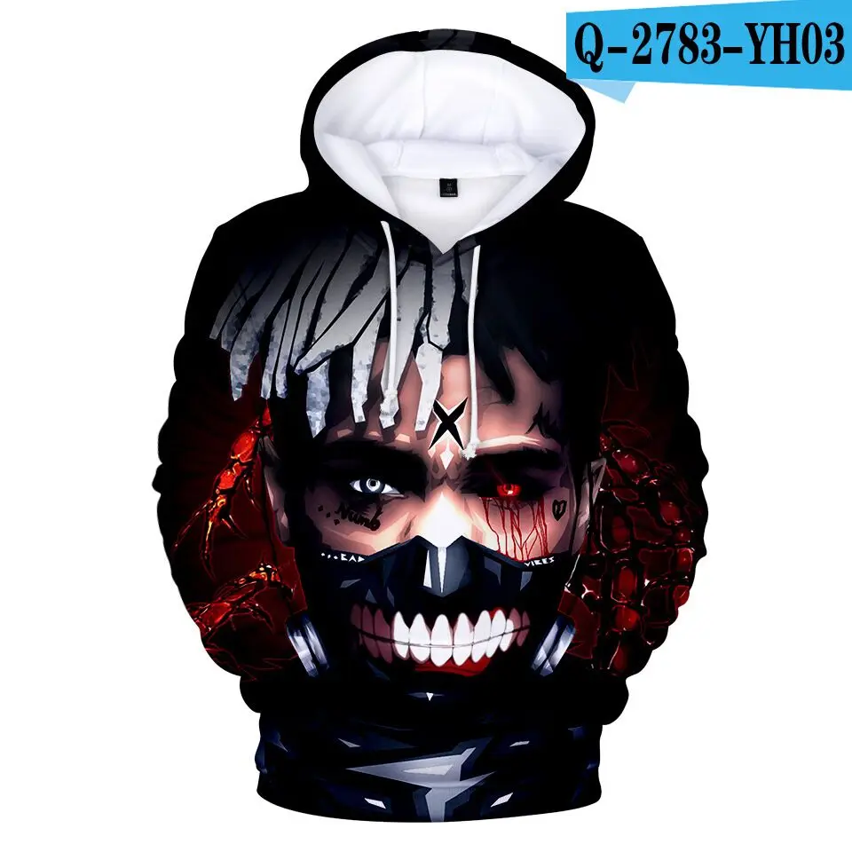 color at picture Xxxtentacion/толстовки с 3D рисунком толстовки для мальчиков и девочек толстовки с 3D капюшоном Xxxtentacion, высококачественные толстовки детские осенне-зимние топы - Цвет: color at picture