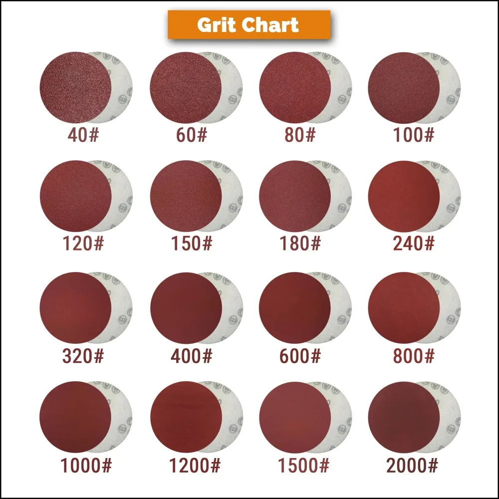 

100PCS 2 Inch(50mm) Aluminum Oxide Hook&ampLoop Red Grain Dry Sanding Discs for Woodworking Dremel Power Tools Polishing Accesso