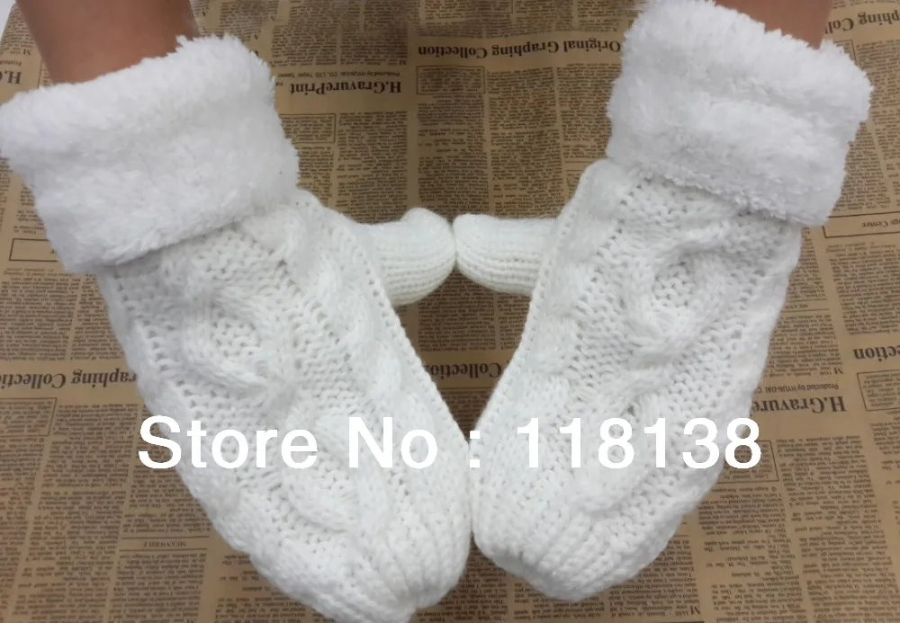 Fashion Women's Fur Knit Mittens Winter Roll-Up Gloves Soft Warm Free Shipping | Аксессуары для одежды