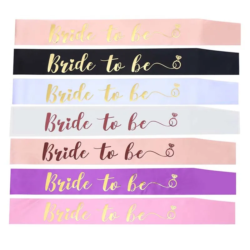 

Свадебная фата Bride To Be Sash для невесты, розовое золото, блестящие украшения для куриной вечеринки, аксессуары для вечевечерние НКИ TB18