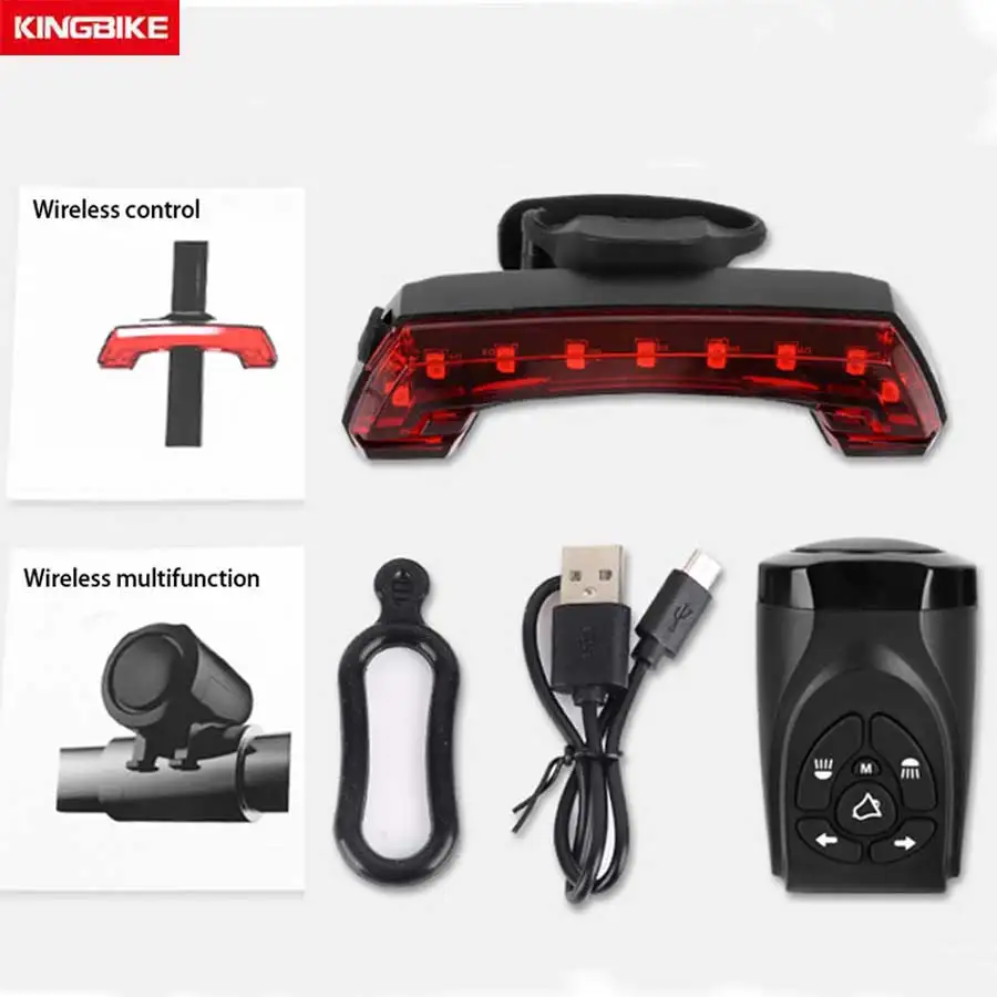 Велосипедный задний светильник светодиодный беспроводной USB Перезаряжаемый