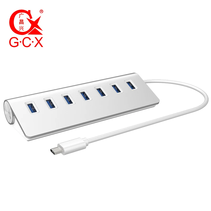 USB C концентратор 4 порта 7 портов type C разветвитель алюминиевый корпус USB 3,0 концентратор для Macbook Pro iMac ПК Аксессуары для ноутбуков USB-C концентратор - Цвет: 7 Ports