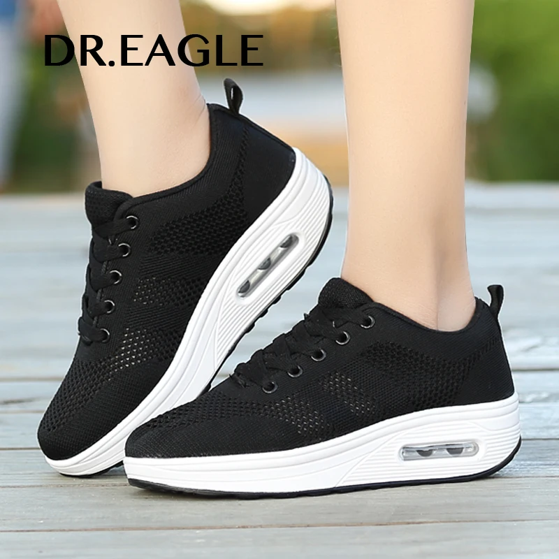 Женские кроссовки для бега DR.EAGLE спортивные белого цвета без потери веса с