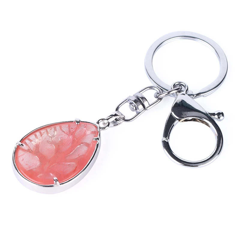 Модные капли воды брелки дерево жизни брелок держатель для ключей рейки