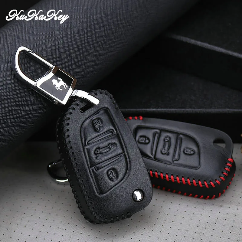 Кожаный чехол для ключа автомобиля Citroen C2 C3 C4 C5 C4L DS3 DS4 DS5 DS6 флип-чехол
