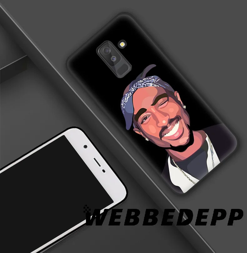 WEBBEDEPP Tupac 2 Pac Рэппер Мягкий силиконовый чехол для Samsung Galaxy A9 A8 A7 A6 Plus 2018 A5 A3 2017 2016 Note 9
