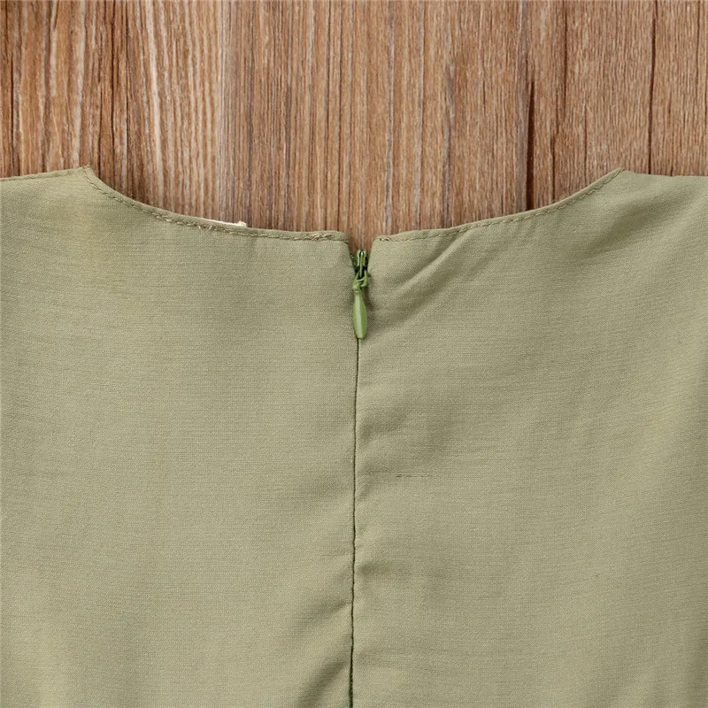 2018 г. Летнее однотонное детское платье Плиссированное модное с короткими