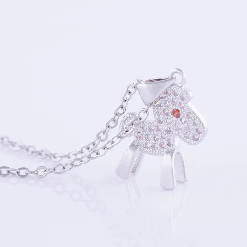 Модные ювелирные изделия милое ожерелье талисман трояна из циркония женские