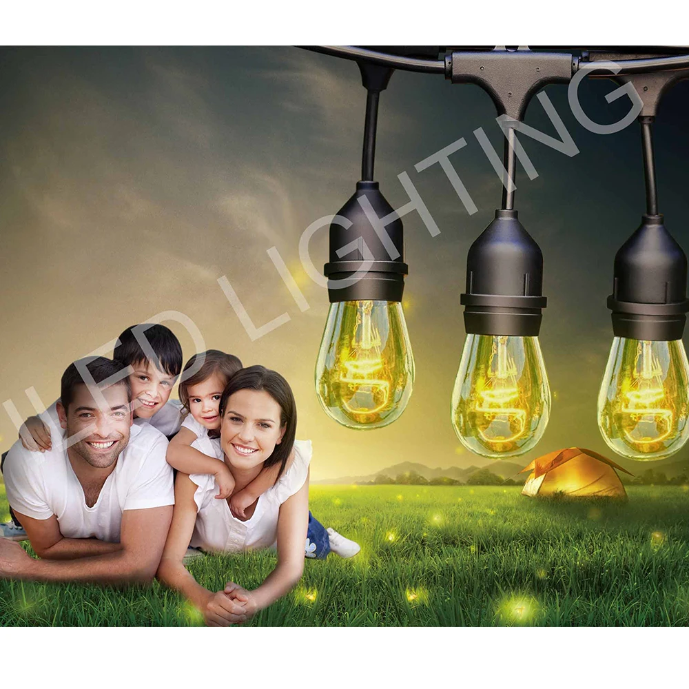 

2017 A large stock 14.4M waterproof can be connect Outdoor Use Hanging Garden party backyard String Lights