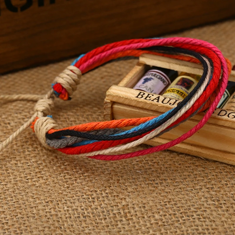 2020 плетеная веревка Дамская бижутерия на удачу подарок для пары многоцветный