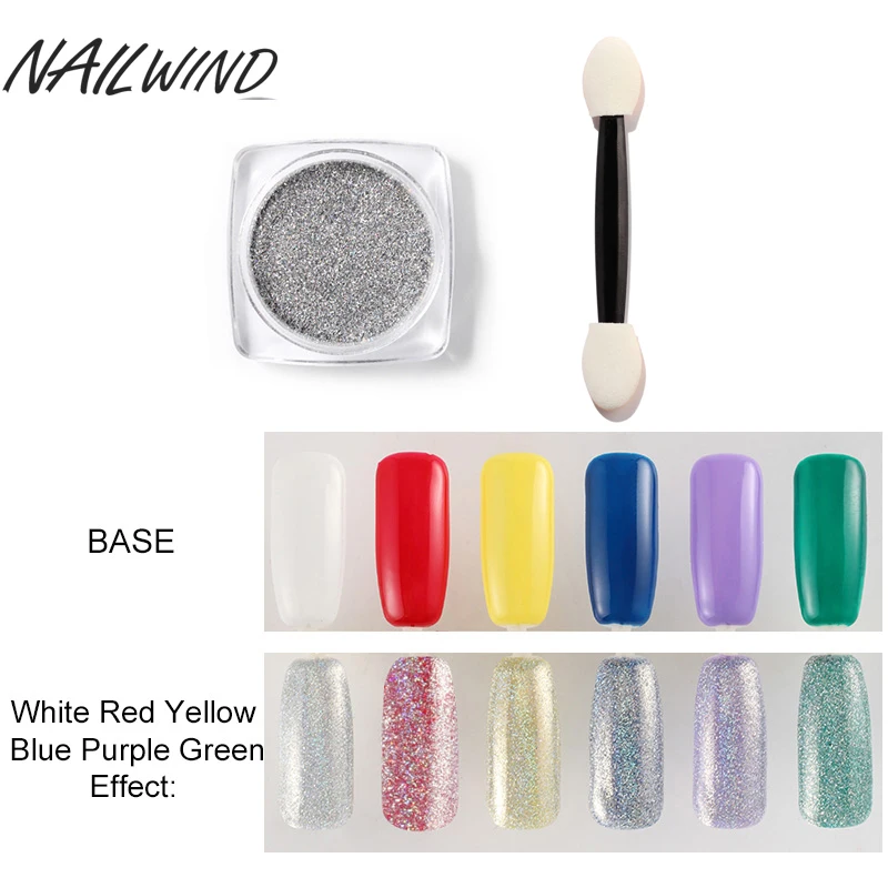 NAILWIND голографическая Пыль для ногтей Блестки Дизайн грунтовка дизайн украшения