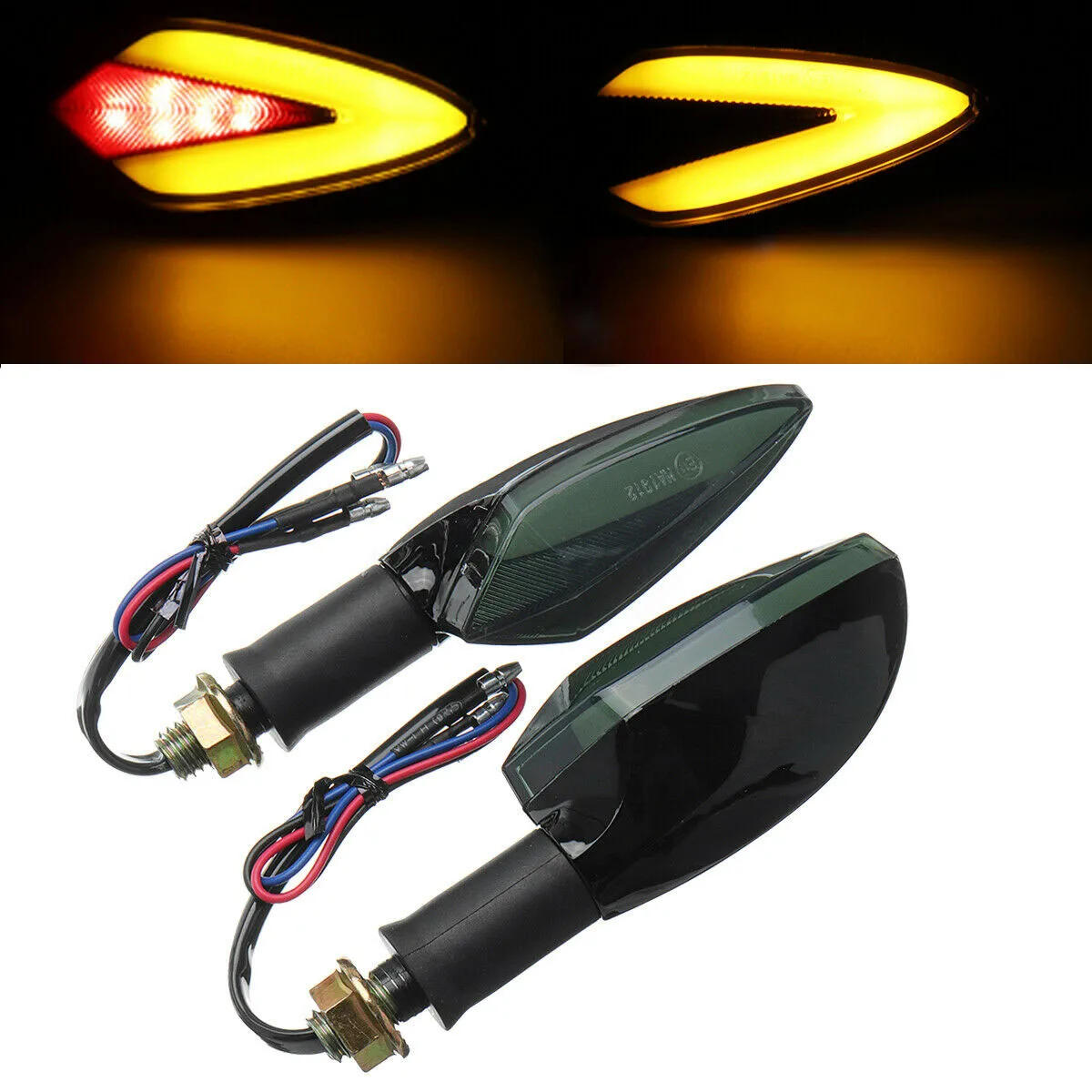 2 шт. мотоциклетные Светодиодные Сигнальные огни мигающие индикаторы задние стоп