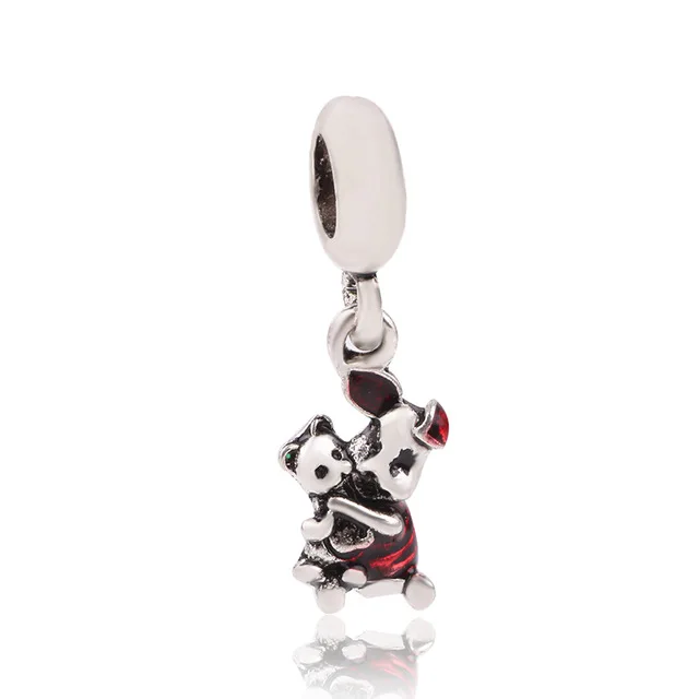 Dodocharms бисер Подходит Pandora прекрасный подарок для девочки Микки серебряный цвет четырехлистный клевер кулон подарок мишка