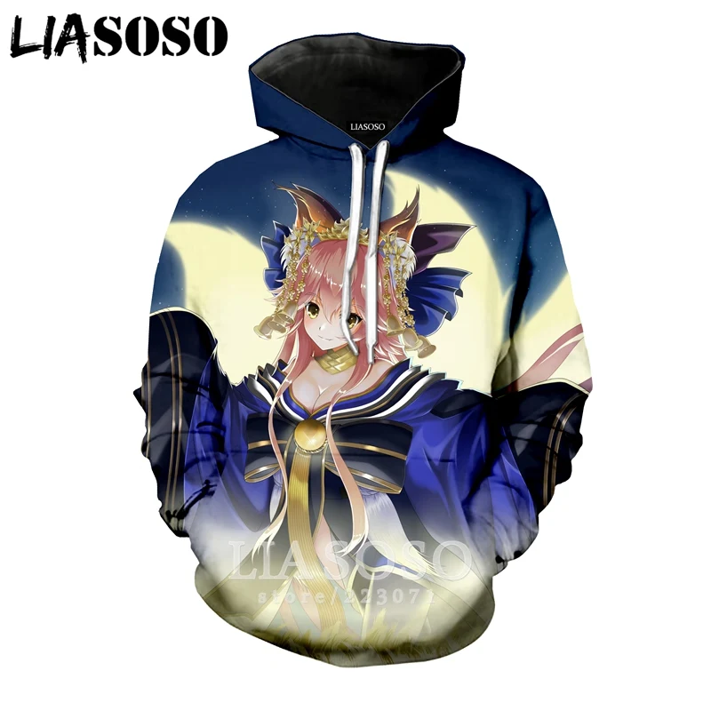LIASOSO Зимний новый свитшот с 3D принтом для мужчин и женщин аниме Fate Grand Order