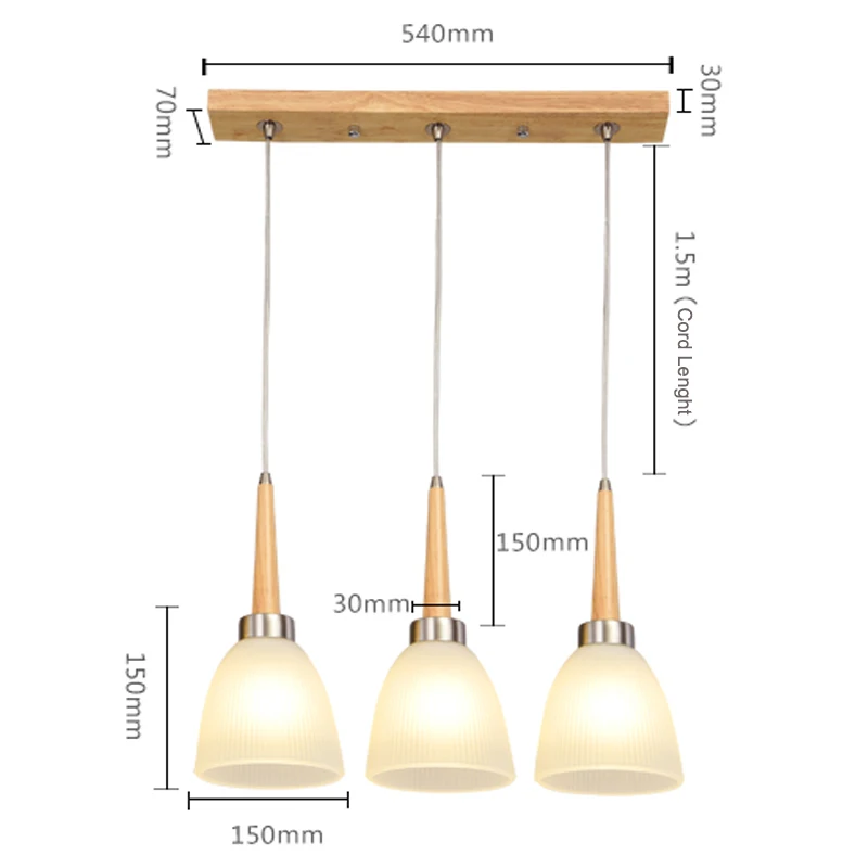 Современный минималистичный деревянный подвесной светильник креативная