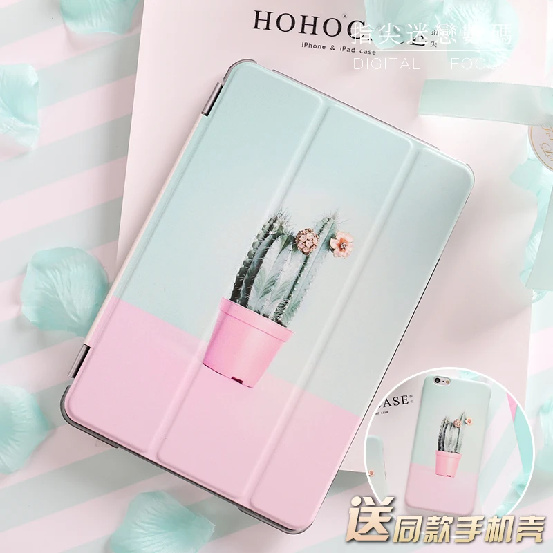 Кактус Чехол-книжка на магнитной застежке Чехол для iPad Pro 9,7 11 air 10,5 10,2 6th 7th 12,9 мини-платье на возраст 2, 3, 4, 5, планшет чехол для нового iPad 9,7