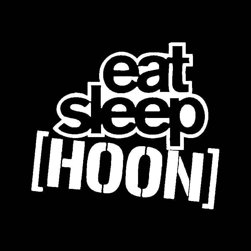 QYPF 15 см * 13 4 модные виниловые наклейки на окна автомобиля EAT SLEEP HOON наклейка черный