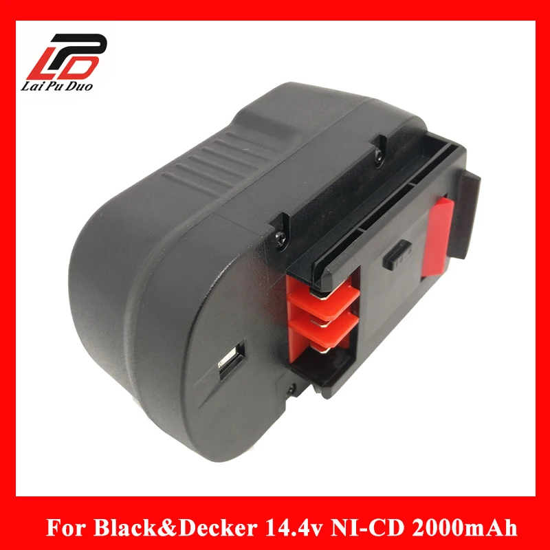 Аккумулятор для Black & Decker Ni-Cd 14,4 V 2000mAh A144EX A14 A14F A1714 B-8316 BD1444L BPT1048 HPB14 FS140BX FSB14 A9251