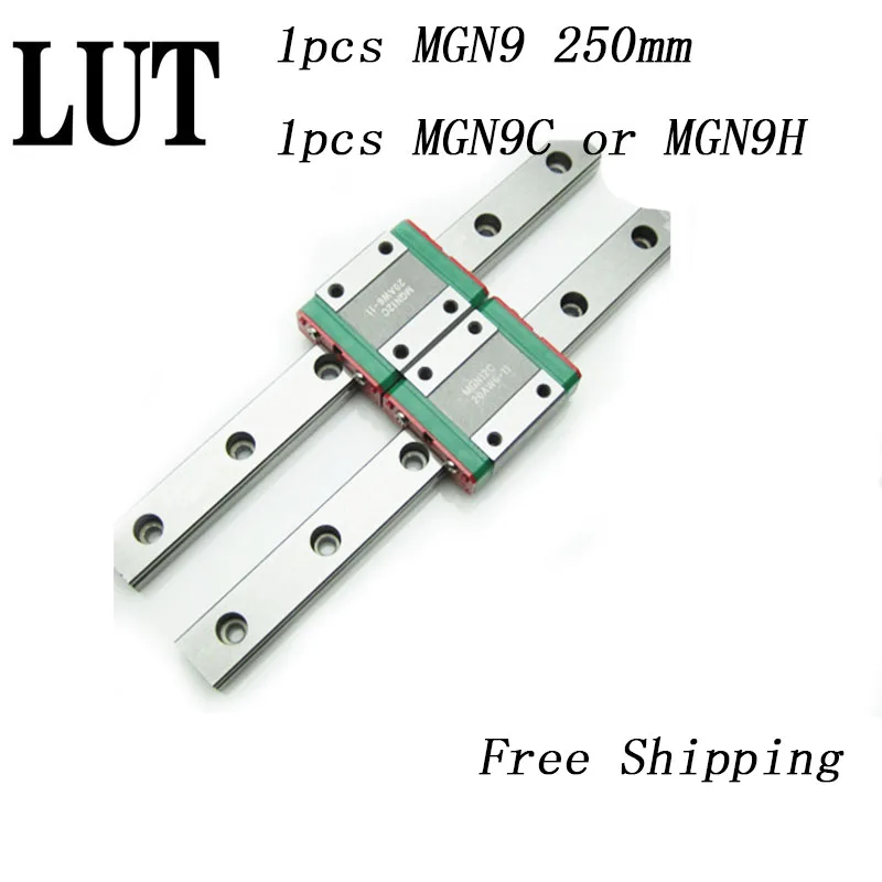 High quality 1pcs 9mm Linear Guide MGN9 L= 250mm linear rail way + MGN9C or MGN9H Long carriage for CNC XYZ Axis | Обустройство дома