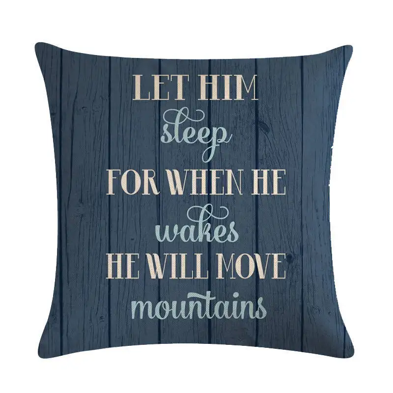 Наволочка с надписью Dream для большого малыша 45*45 см автомобильные льняные