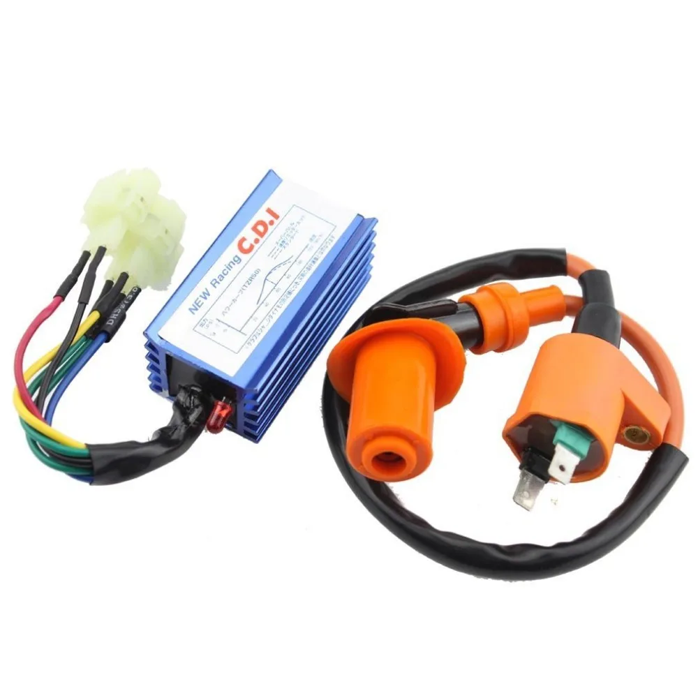 GOOFIT 6 pin Racing CDI катушка зажигания Набор для Yerf Dog GY6 50cc 60cc 80cc 125cc 150cc 139QMB ATV Скутер Go Kart