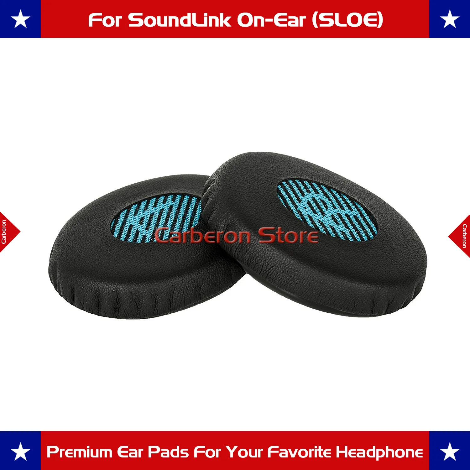 Сменные амбушюры Carberon для Bose SoundLink On Ear(OE)/SoundTrue Ear(OE)/On Ear 2(OE2) наушники (Blue