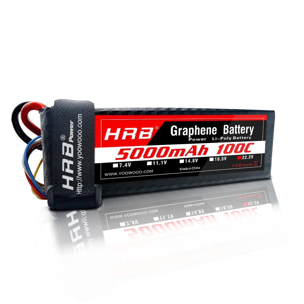 HRB Высокая скорость разрядки Graphene 5000mAh 6S 22 2 V батарея 100C Max 200C XT90 EC5 грузовик для RC
