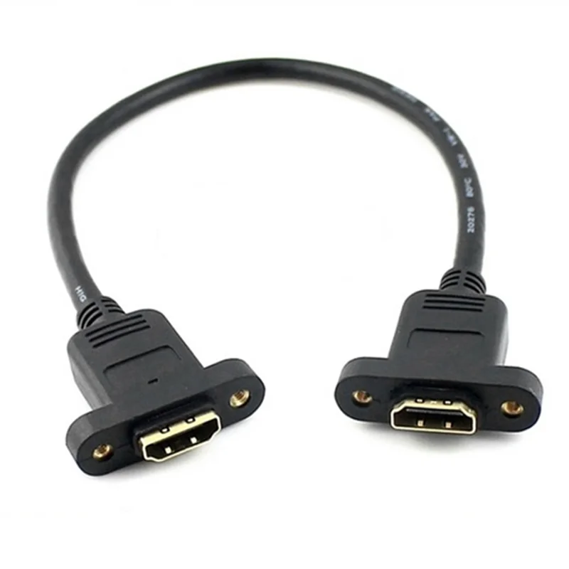 HDMI V1.4 19pin Женский к женскому 3D 1080P HD Удлинительный кабель с винтовым отверстием